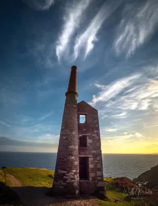 Smoking chimney. Rinsey Mine