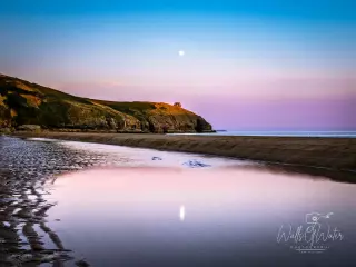 Violet evening. Praa Sands